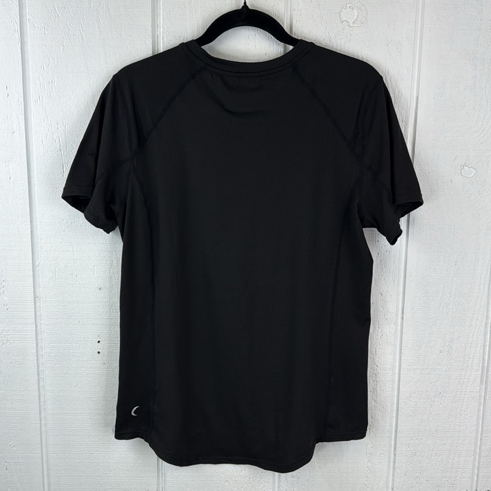 Zyia Active Women’s Size XL Black T-Shirt scoop hem longer in front than back